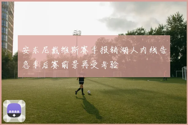 安东尼戴维斯赛季报销湖人内线告急季后赛前景再受考验